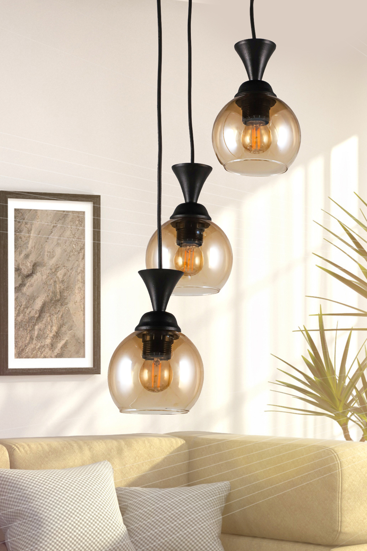 LENO Chandelier Black